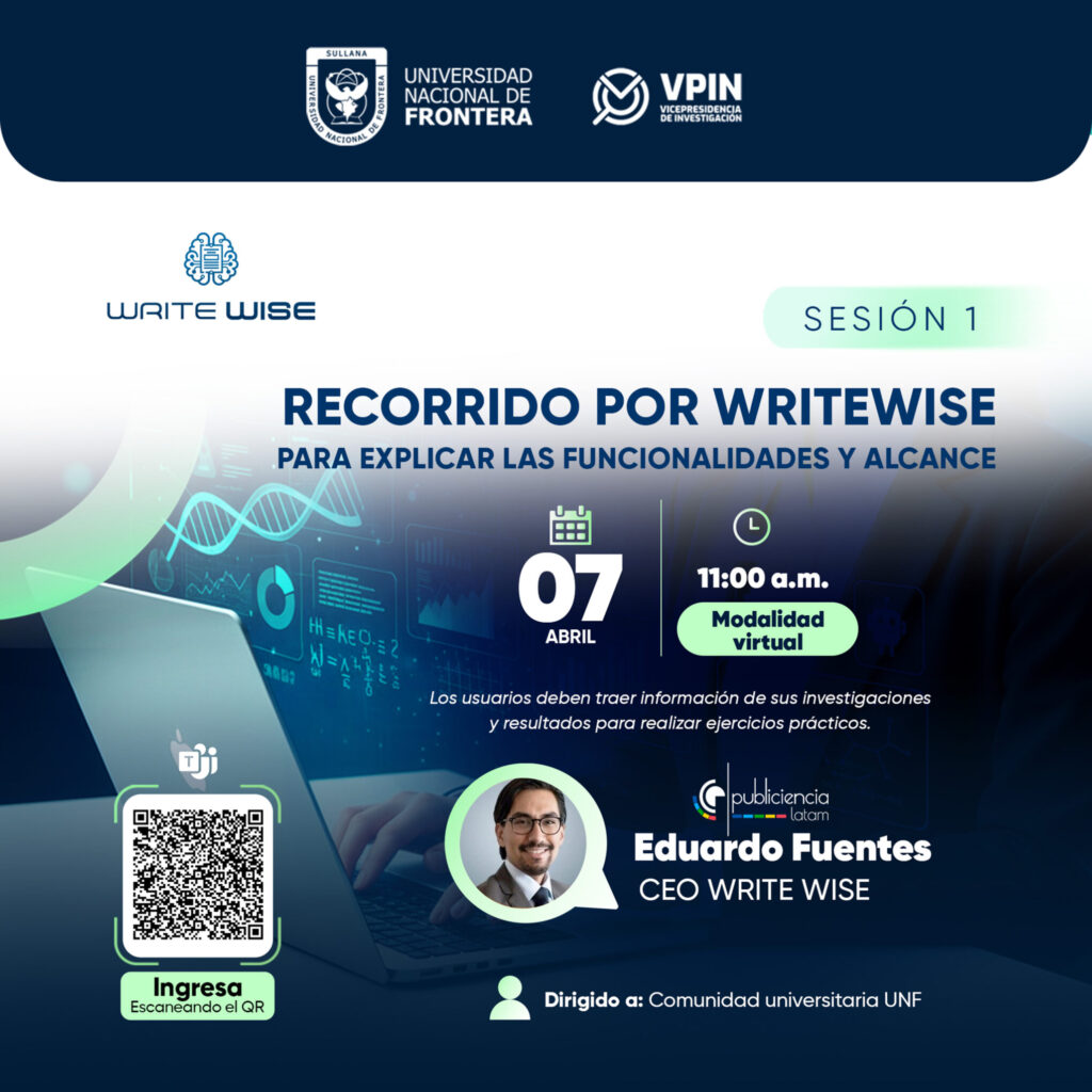 SESIÓN 1: Recorrido por writewise para explicar las funcionalidades y alcance