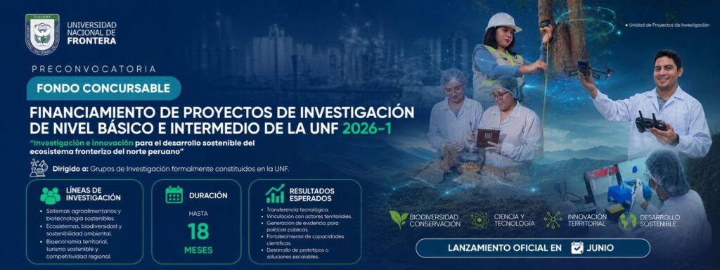 Preconvocatoria – Fondo Concursable para Proyectos de Investigación UNF 2026-I