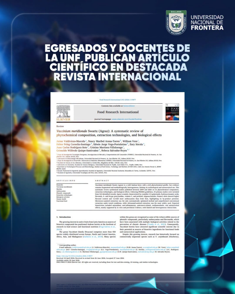 Egresados y docentes publican artículo científico en destacada revista